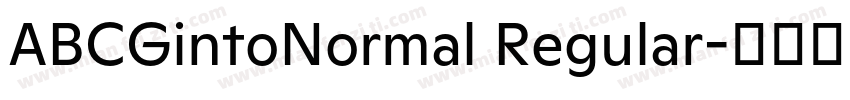 ABCGintoNormal Regular字体转换